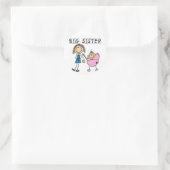 Big Sister met Little Sis Tshirts Ronde Sticker (Tas)