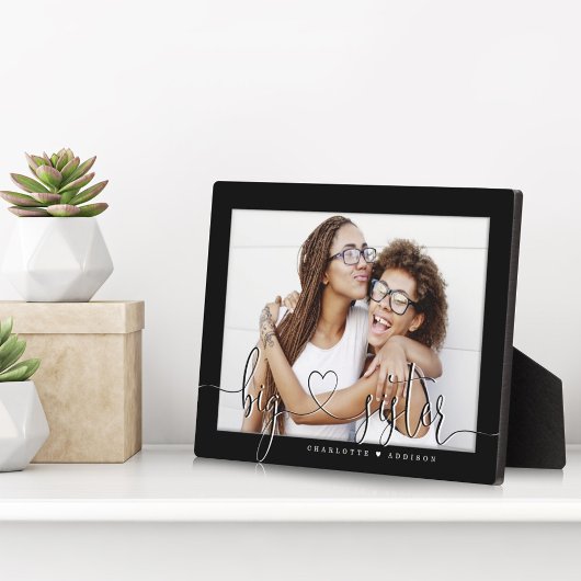 Big Sister Modern Minimal Black Matboard Foto Fotoplaat