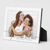 Big Sister Modern Minimale witte-Matbordfoto Fotoplaat (Zijkant)