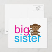Big Sister Monkey Briefkaart (Voorkant / Achterkant)