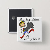 Big Sister My Hero T-shirts en cadeautjes Vierkante Button 5,1 Cm (Voorkant /achterkant)