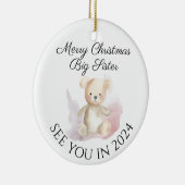 Big Sister nieuwe baby zwangerschap aankondiging o Keramisch Ornament (Rechts)