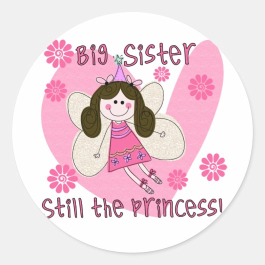 Big Sister, nog steeds de prinses Ronde Sticker (Voorkant)