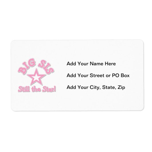 Big Sister nog steeds de Star Gifts Etiket (Voorkant)