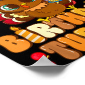 Big Sister Of The Birthday Turkey Family 1st Birth Poster (Hoek)