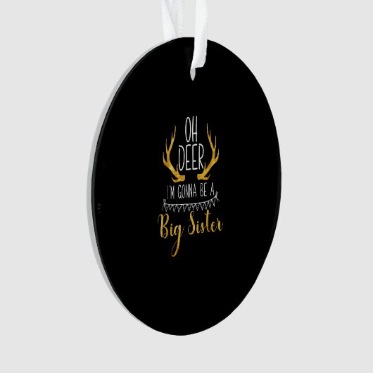 Big Sister Oh Deer Baby AnnouncemeAcrylic Ornament (voorkant)