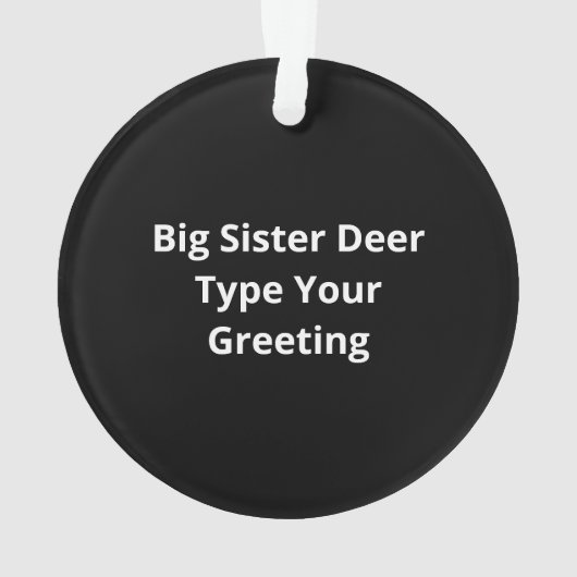 Big Sister Oh Deer Baby AnnouncemeAcrylic Ornament (achterkant)