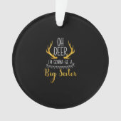 Big Sister Oh Deer Baby AnnouncemeAcrylic Ornament (voorkant)
