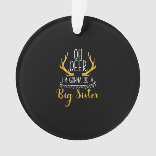 Big Sister Oh Deer Baby AnnouncemeAcrylic Ornament (voorkant)