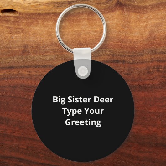 Big Sister Oh Deer Baby Announcement Cute Keychain (Achterkant)