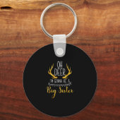 Big Sister Oh Deer Baby Announcement Cute Keychain (Voorkant)