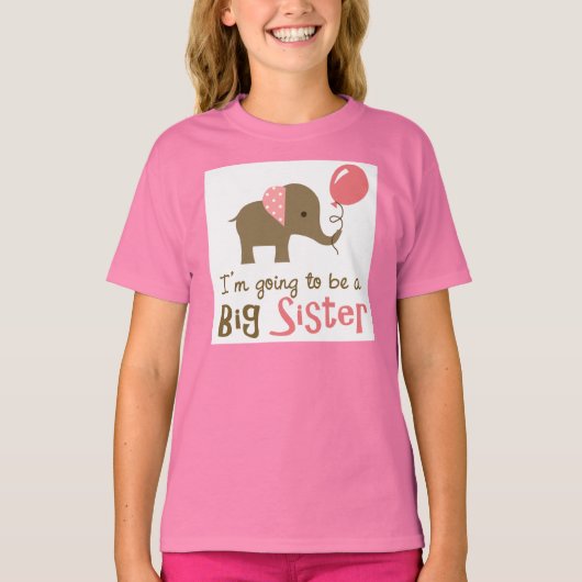 Big Sister om te zijn - Mod Elephant T-shirt (Voorkant)