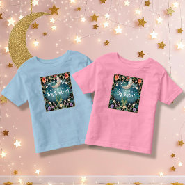 Big Sister Over The Moon Roze Bloemen Baby shower Kinder Shirts
