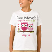 Big Sister Owl Aangepast T-shirt (Voorkant)
