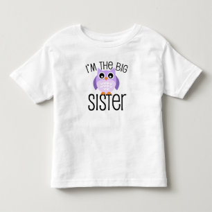 Big Sister Paarse Owl Kinder Shirts