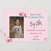 Big Sister Photo zwangerschap aankondiging (Voorkant / Achterkant)