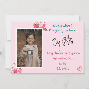 Big Sister Photo zwangerschap aankondiging