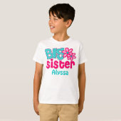 Big Sister Pink Blauwgroen, persoonlijk shirt (Voorkant volledig)