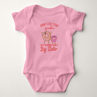 Big Sister Pink Donut Baby kondiging Romper