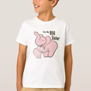 Big Sister Pink Elephant T-shirt