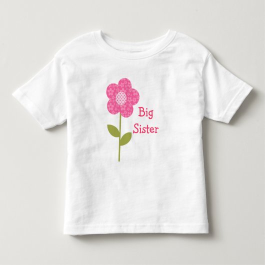 Big Sister Pink Flower Shirt (Voorkant)
