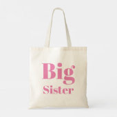 Big Sister Pink letters girl's Tote Bag (Achterkant)