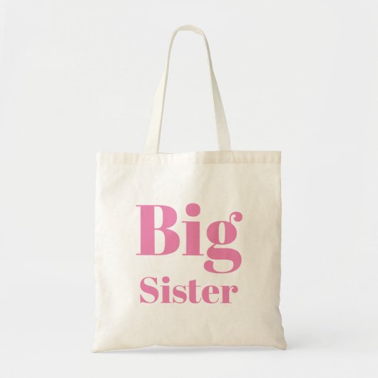 Big Sister Pink letters girl's Tote Bag (Voorkant)