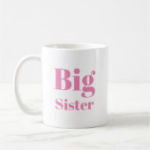 Big Sister Pink letters girl's wit Koffiemok (Links)