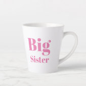 Big Sister Pink letters girl's wit Latte Mok (Rechts)