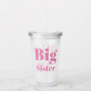 Big Sister Pink, meisje is duidelijk Acryl Drinkbeker