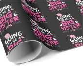 Big Sister Pink Unicorn Hearts Cadeaupapier (Rol Hoek)