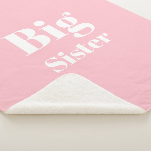 Big Sister Pink, wit meisje Sherpa Deken (3/4)