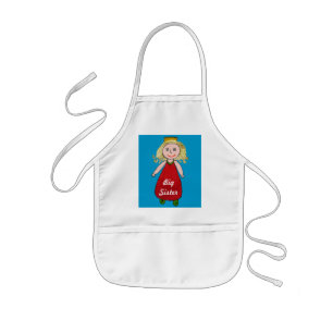 Big Sister Princess Apron Kinder Schort