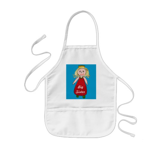 Big Sister Princess Apron Kinder Schort (Voorkant)