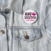 Big Sister Princess Zebra Print Button (In situ)