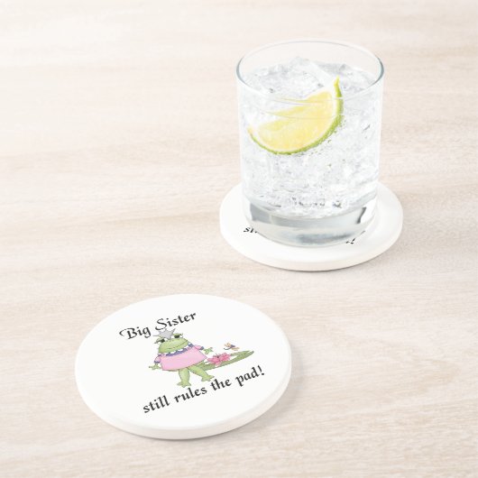 Big Sister regelt de kaartjes Zandsteen Onderzetter (Zijkant)