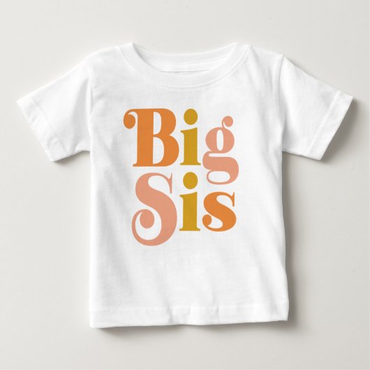 Big Sister Retro Baby T-shirt (Voorkant)