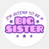 Big Sister Ronde Sticker (Voorkant)
