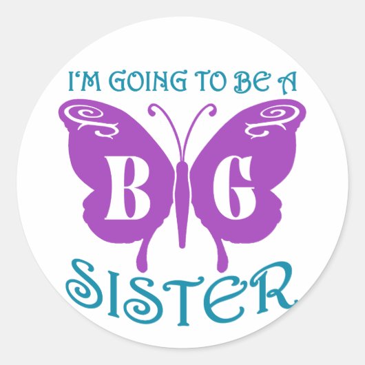 Big Sister Ronde Sticker (Voorkant)