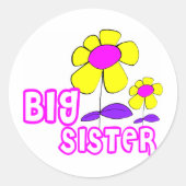Big Sister Ronde Sticker (Voorkant)