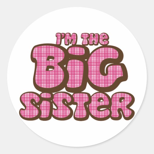 Big Sister Ronde Sticker (Voorkant)
