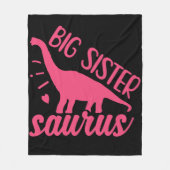 Big Sister Saurus in roze Fleece Deken (Voorkant)