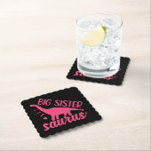 Big Sister Saurus in roze Kartonnen Onderzetters (Insitu)