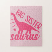 Big Sister Saurus in roze Legpuzzel (Verticaal)