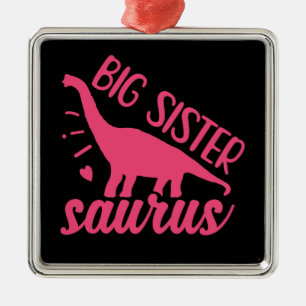 Big Sister Saurus in roze Metalen Ornament