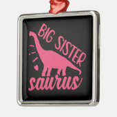 Big Sister Saurus in roze Metalen Ornament (Links)