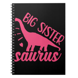 Big Sister Saurus in roze Notitieboek