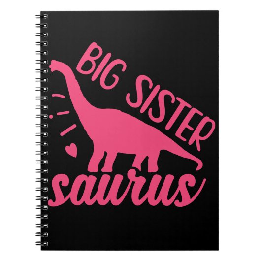 Big Sister Saurus in roze Notitieboek (Voorkant)