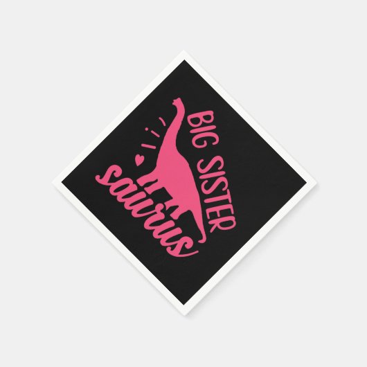 Big Sister Saurus in roze Servet (Hoek)