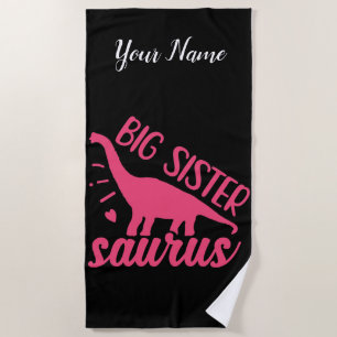 Big Sister Saurus in roze Strandlaken